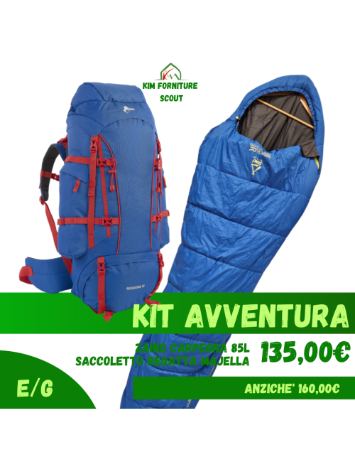 Zaino Carpegna 85 lANDE + Saccoletto Sintetico Majella