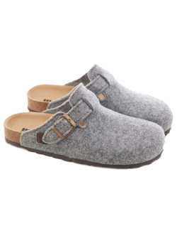 Ciabatta Lana cotta 1901 Merinos Grigio Bioline